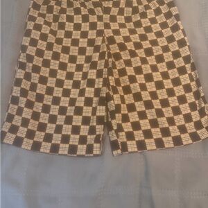 Burberry Black and White Checkered Men's Shorts